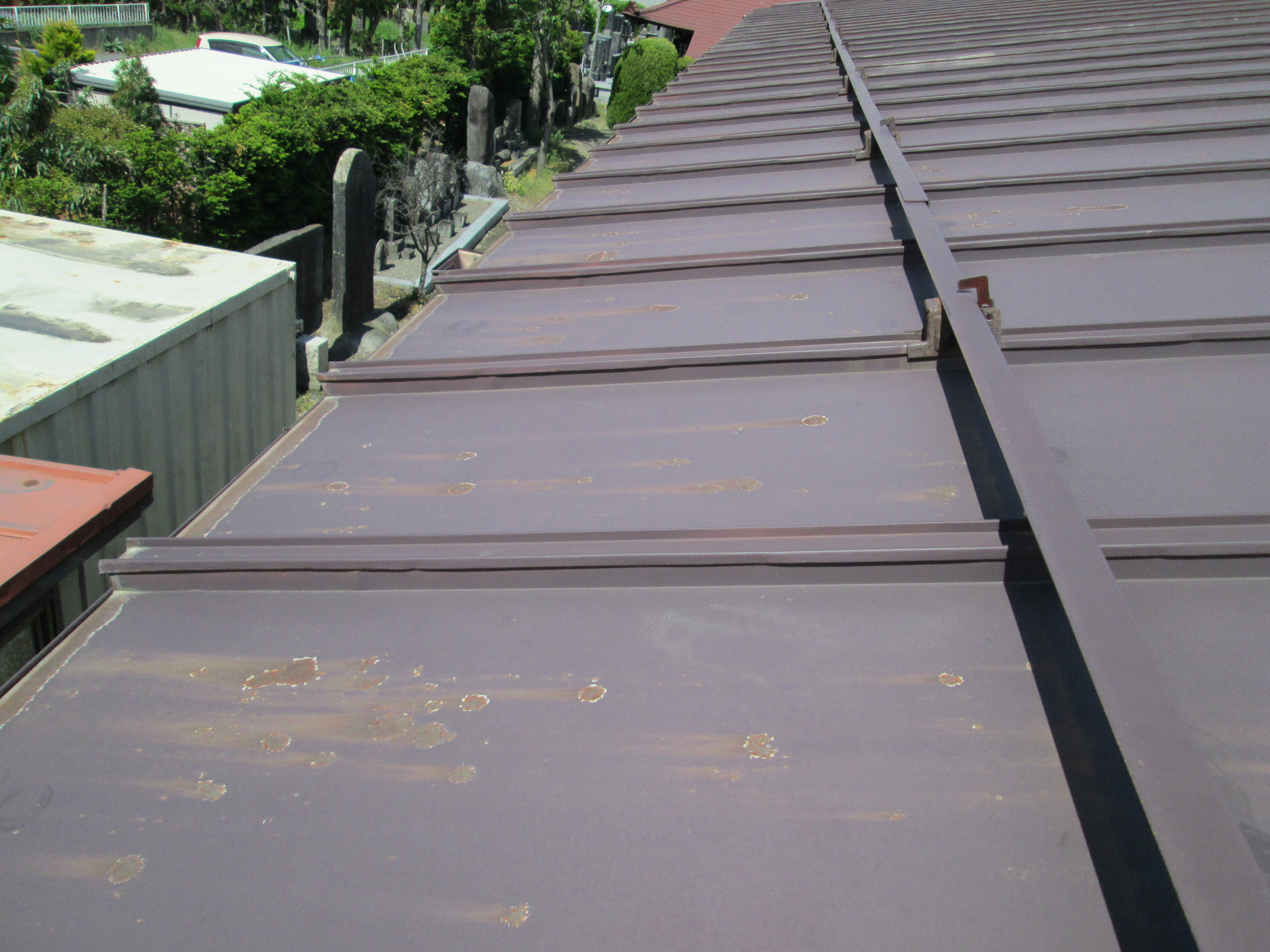 松本市　公民館　屋根塗装